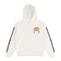 "THERMAL BONE SLEEVE" LIGHTNING ARC LOGO PULL-OVER HOODIE (BONE WHITE)