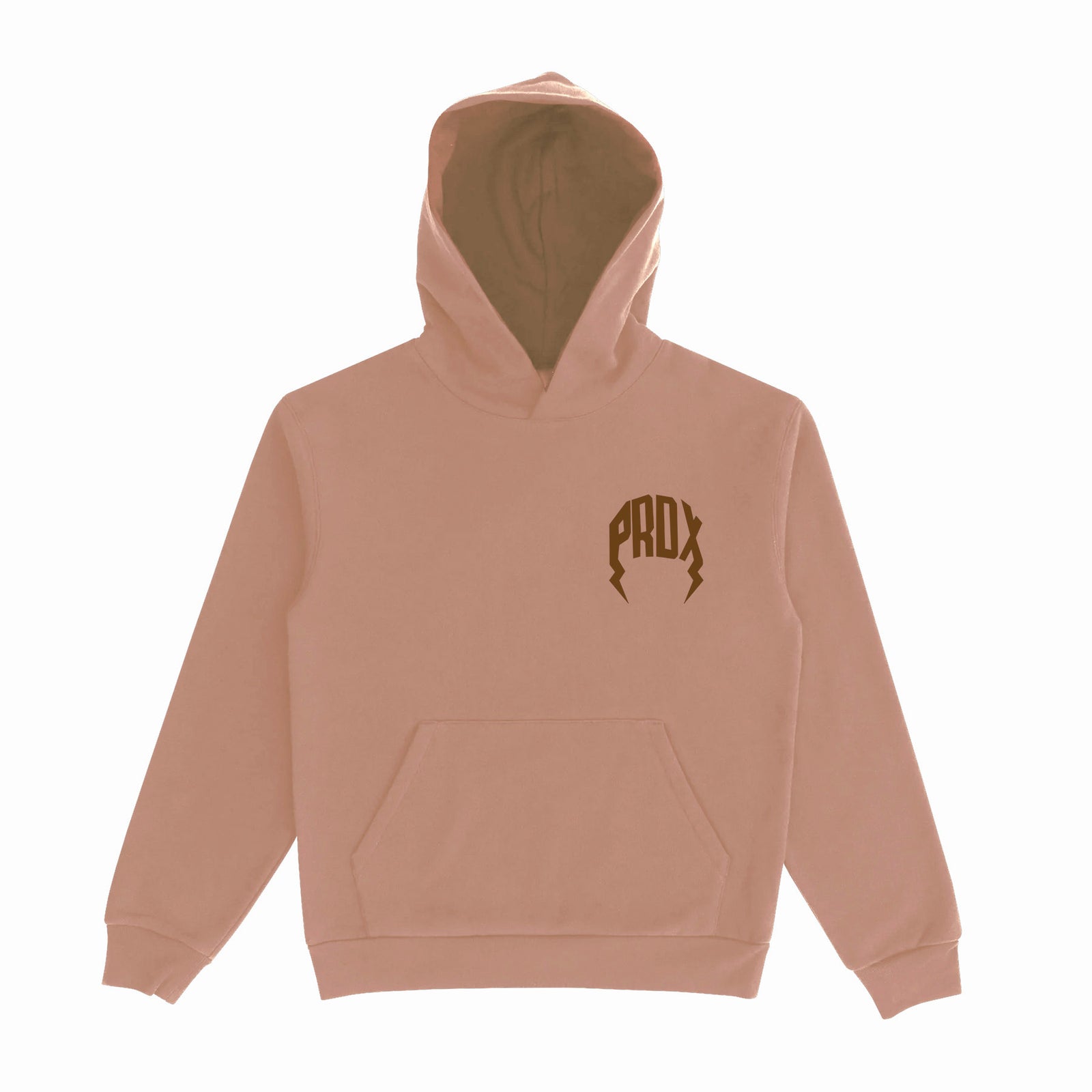 "NEUTRAL TONE" LIGHTNING ARC LOGO PULL-OVER HOODIE (CAMEL)