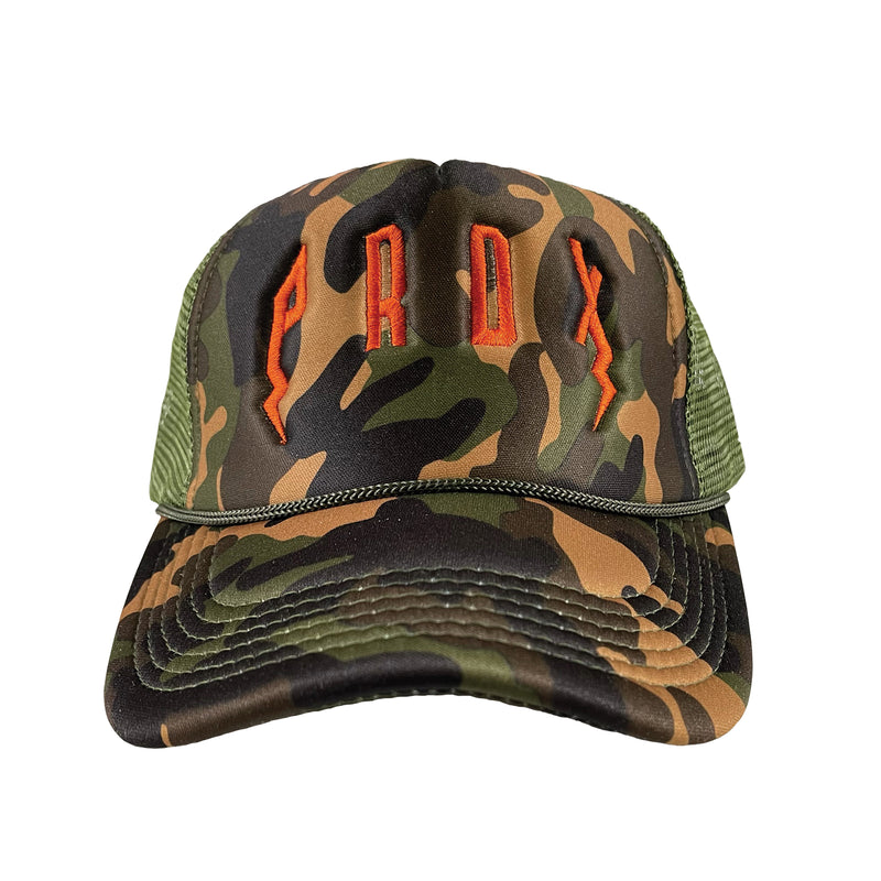 PRDX Trucker Hat (Camo/Olive/Orange)