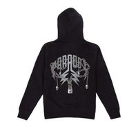 "SKULL CHAINS" LIGHTNING ARC LOGO HOODIE (BLACK/METALLIC GREY)