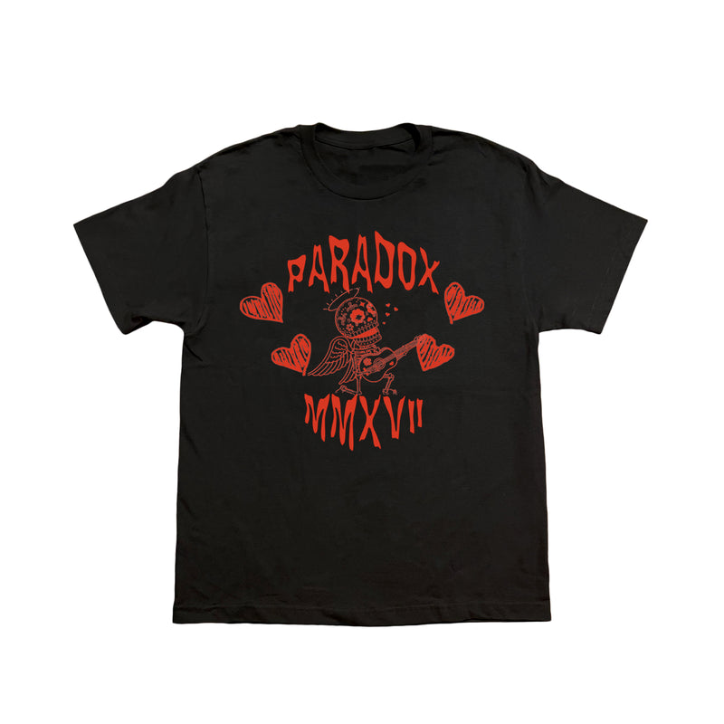 "SKELETON CUPID" LIGHTNING ARC LOGO TEE (BLACK)