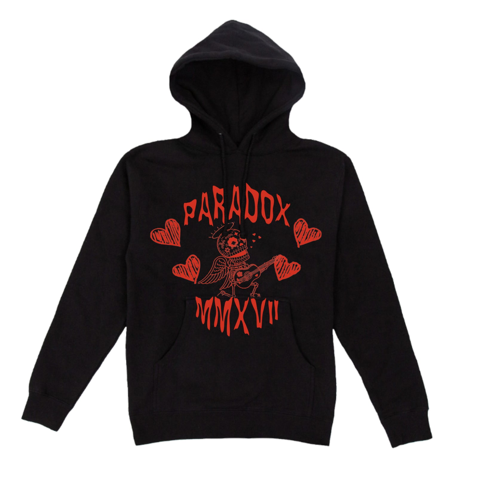 "SKELETON CUPID" LIGHTNING ARC LOGO HOODIE (BLACK)