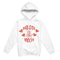 "SKELETON CUPID" LIGHTNING ARC LOGO HOODIE (WHITE)