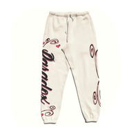 "AIRBRUSHED HEARTS" SWEATPANTS (CREAM)