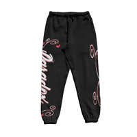 "AIRBRUSHED HEARTS" SWEATPANTS (BLACK)