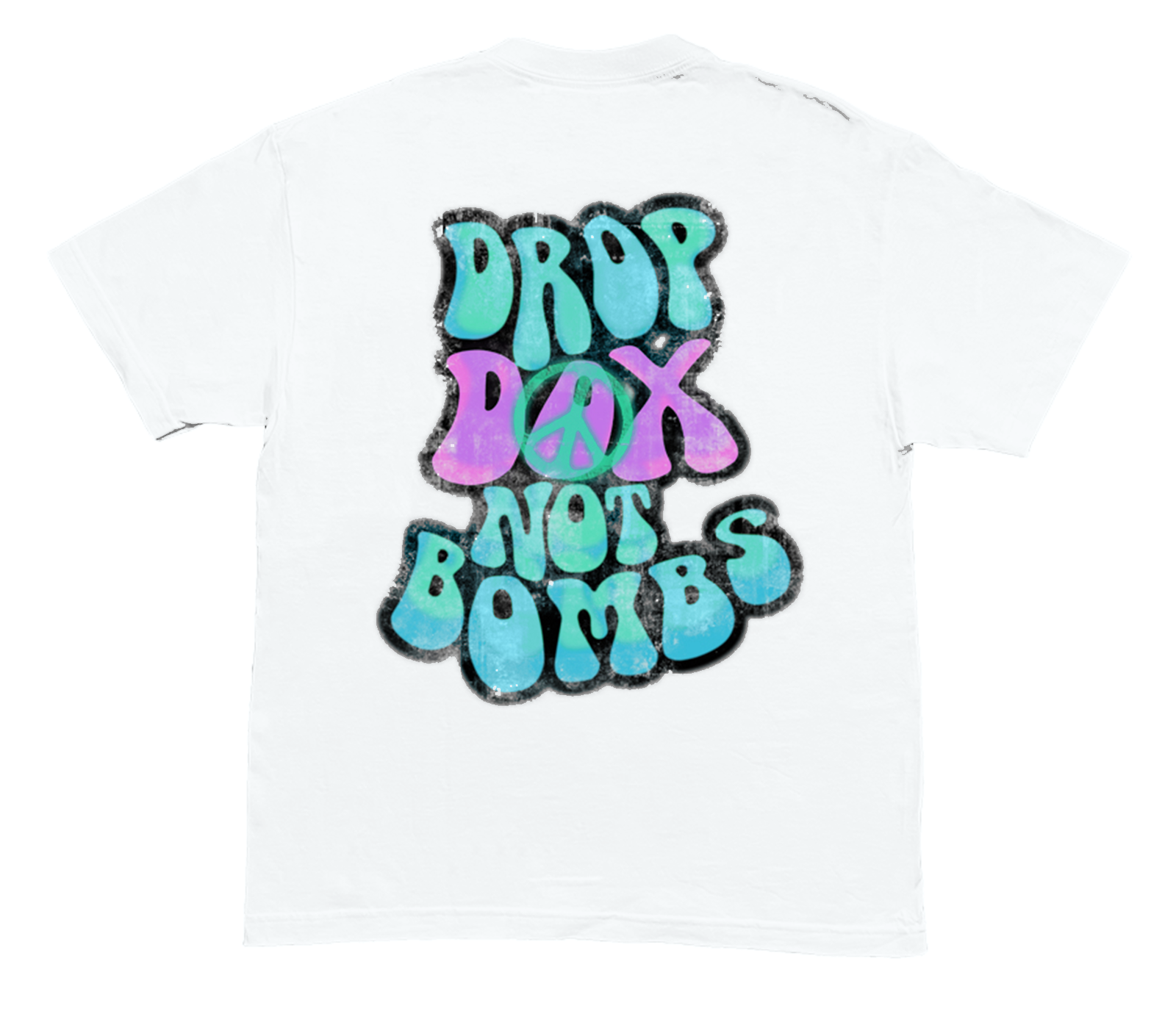 "DROP DOX NOT BOMBS" TEE (WHITE)