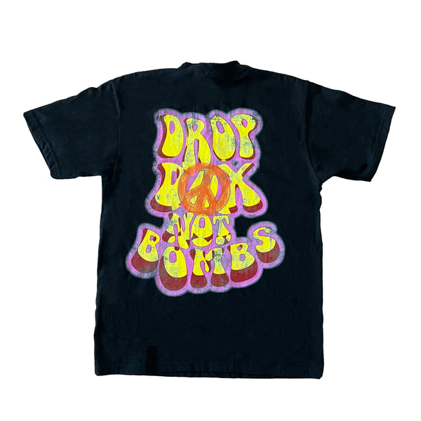 "DROP DOX NOT BOMBS" TEE (BLACK)