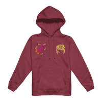 "QUICK SKETCH" LIGHTNING ARC LOGO PULL-OVER HOODIE (MAROON)