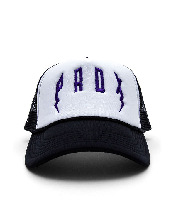 PRDX Trucker Hat (Black/White/ Purple)
