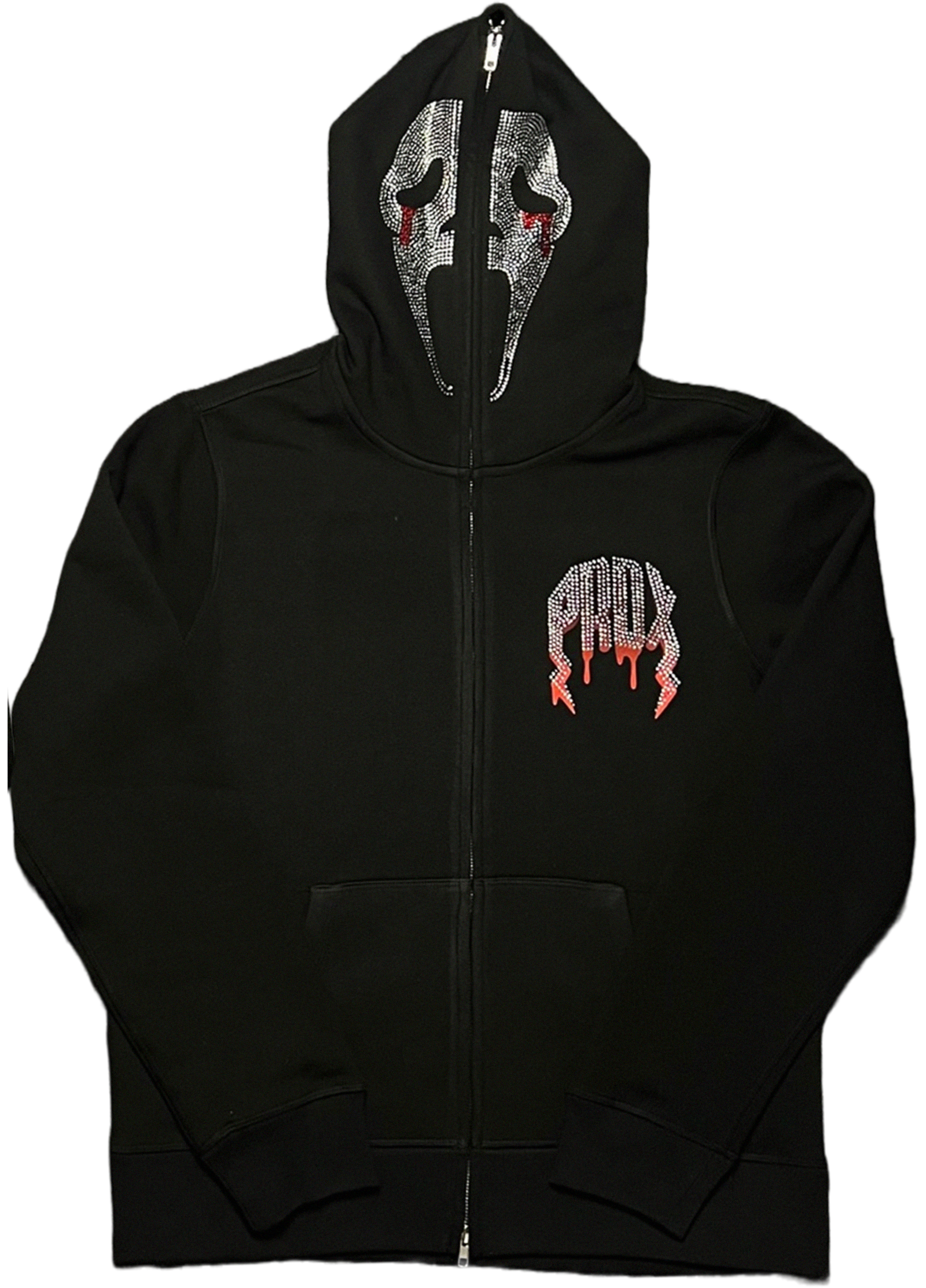 Halloween Swarovski Full-Zip Hoodie (BLACK)