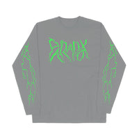 "Lightning Strike" Long Sleeve Tee (Grey/Green)