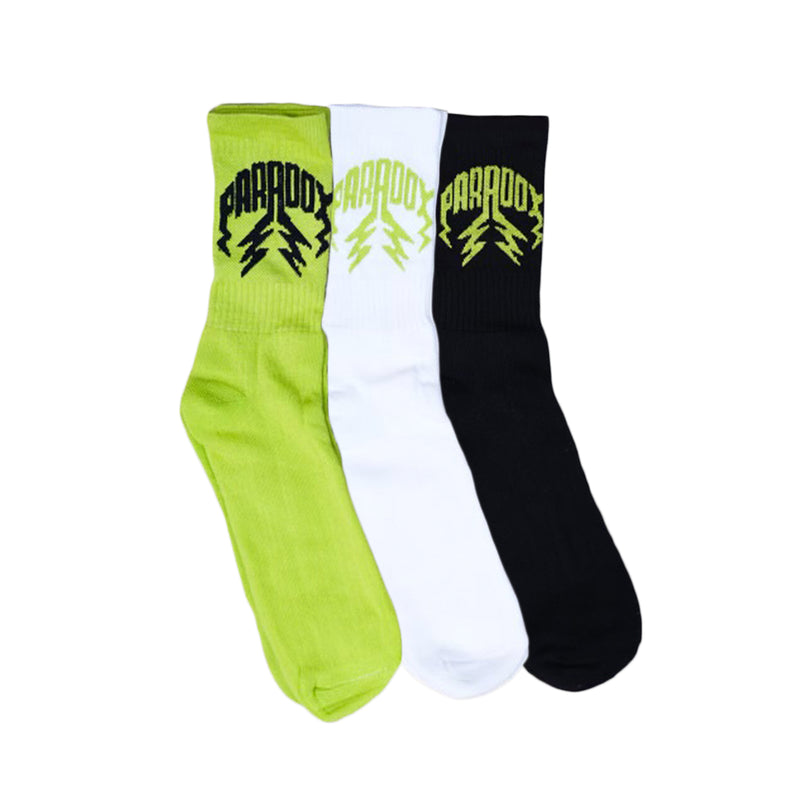 Crew Socks Lightning Arc Logo (3 Pack) - Green