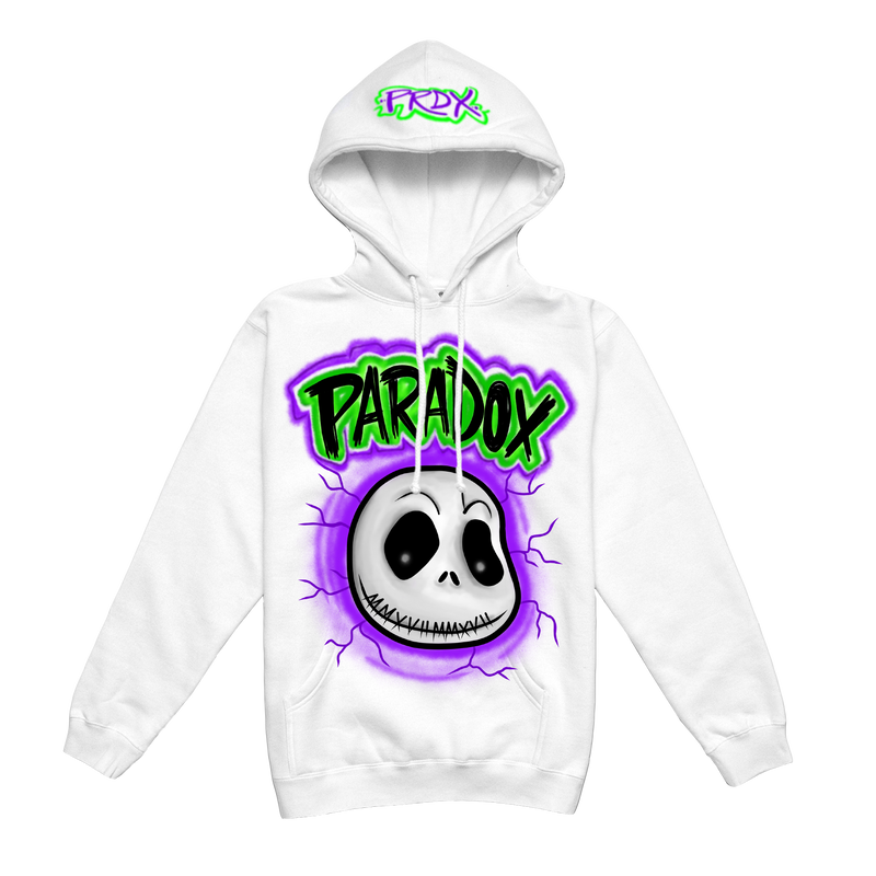 HALLOWEEN EXCLUSIVE PULL-OVER HOODIE "JACK" - (WHITE)
