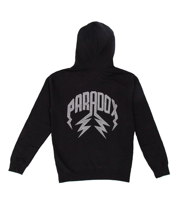 Diamond Lightning Arc Logo Pull-Over Hoodie (Black)