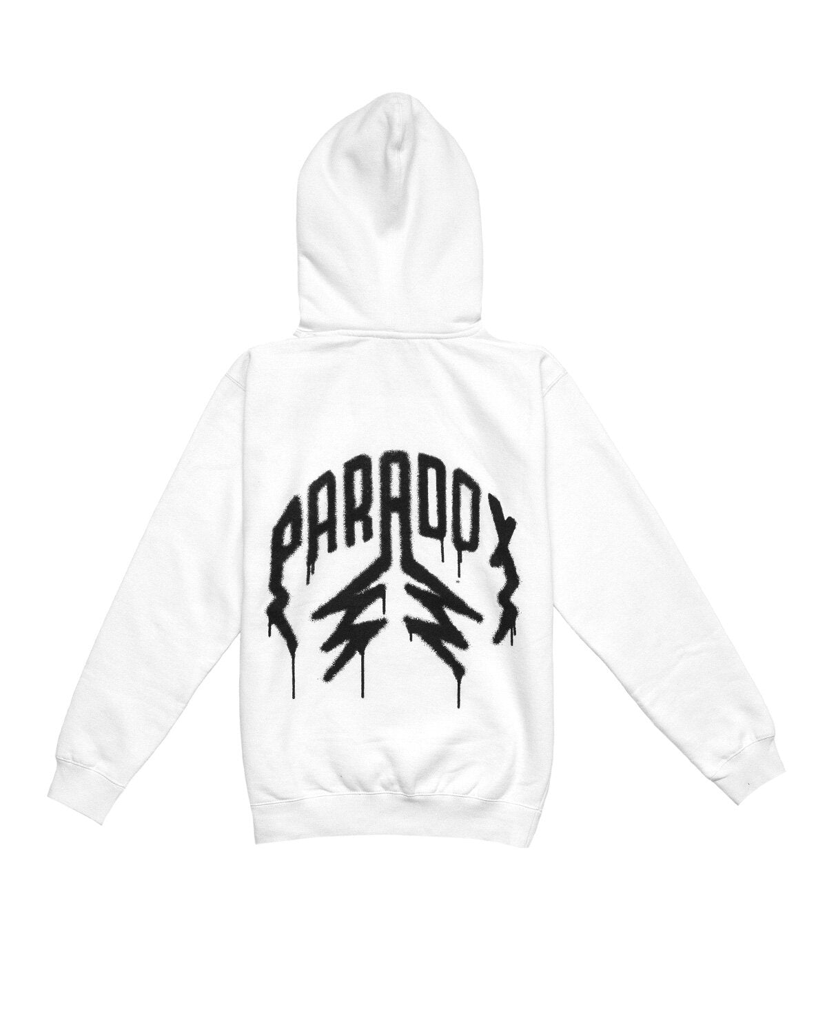 "Spray Paint" Lightning. Arc Logo Hoodie (White)