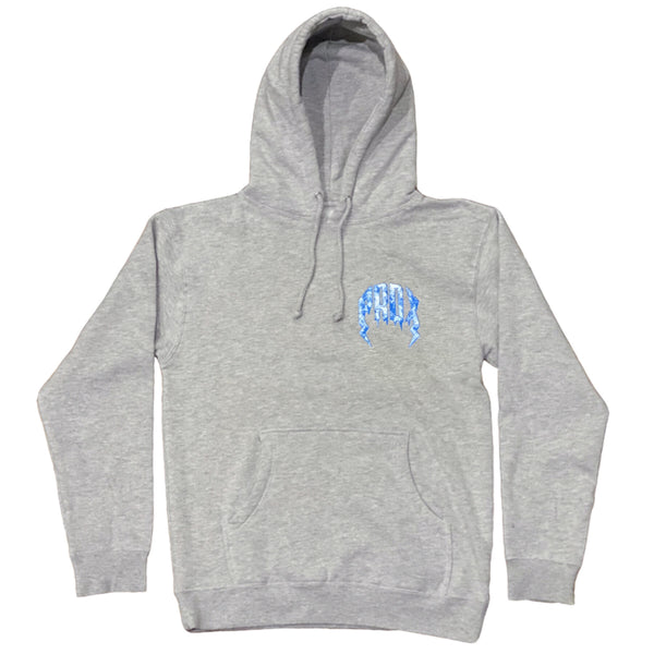 Lightning Arc Logo Pull-Over Hoodie Grey "ICE"