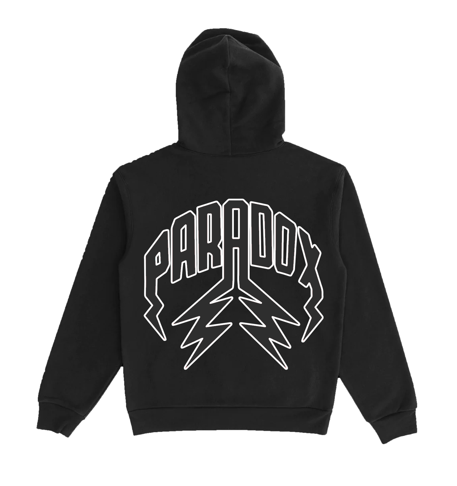 “WAR IS PEACE” ARABIC LIGHTNING ARC LOGO PULL-OVER HOODIE (BLACK)