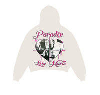 "LOVE HURTS" LIGHTNING ARC LOGO PULL-OVER HOODIE (CREAM)