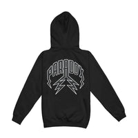 “ARABIC” LIGHTNING ARC LOGO PULL-OVER HOODIE (BLACK)
