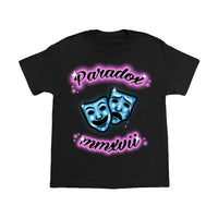 Airbrushed "Laugh Now Cry NEVER" TEE (BLACK)