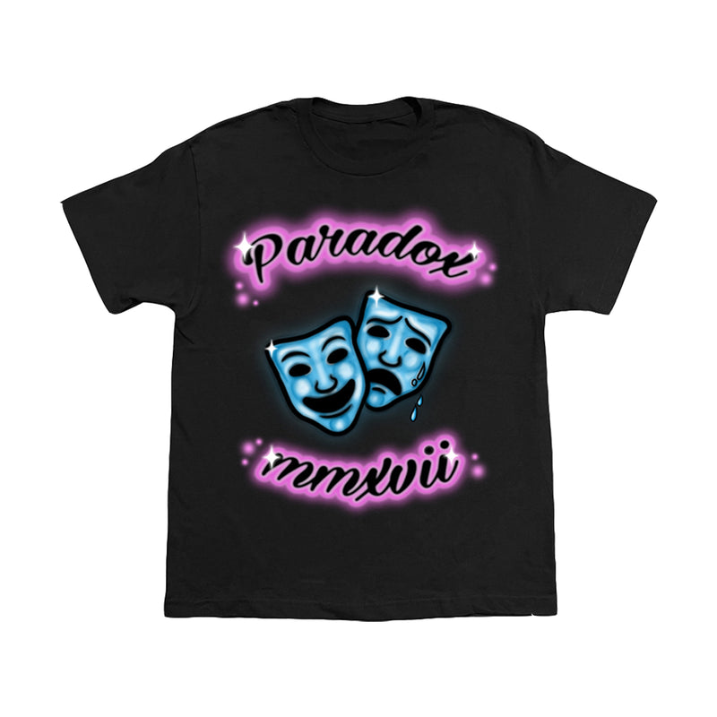 Airbrushed "Laugh Now Cry NEVER" TEE (BLACK)
