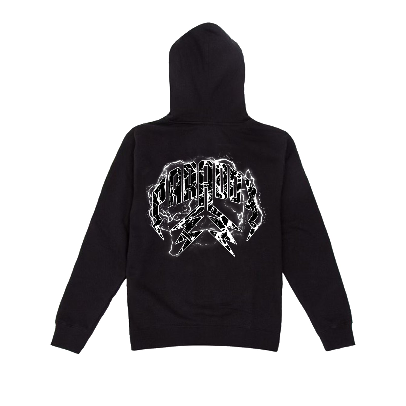 "ELECTRIC" LIGHTNING ARC LOGO HOODIE (BLACK/WHITE)