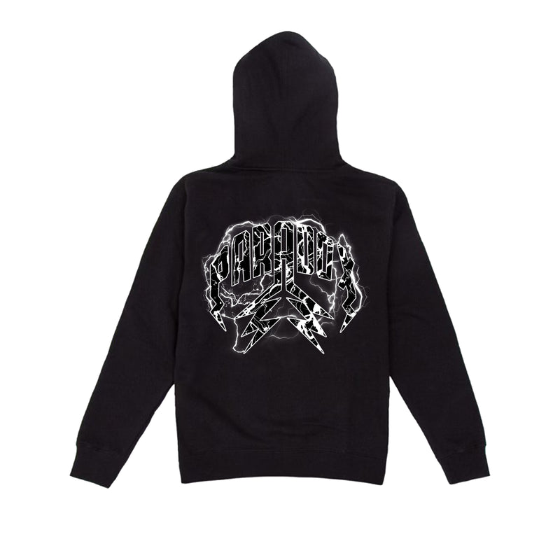 "ELECTRIC" LIGHTNING ARC LOGO HOODIE (BLACK/WHITE)
