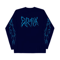 "Lightning Strike" Long Sleeve Tee (Navy/Blue)
