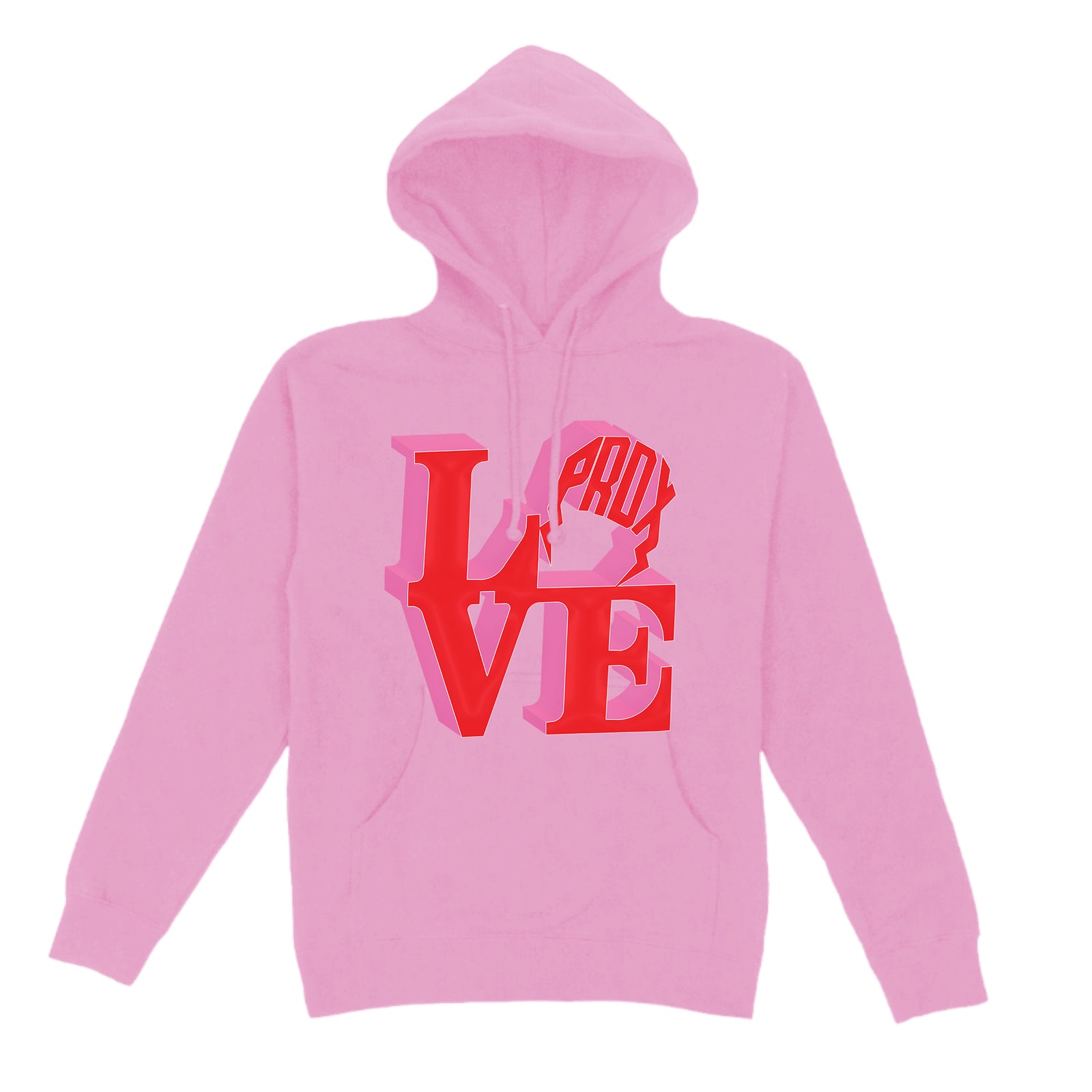 "PRDX LOVE SIGN" LIGHTNING ARC LOGO HOODIE (PINK)