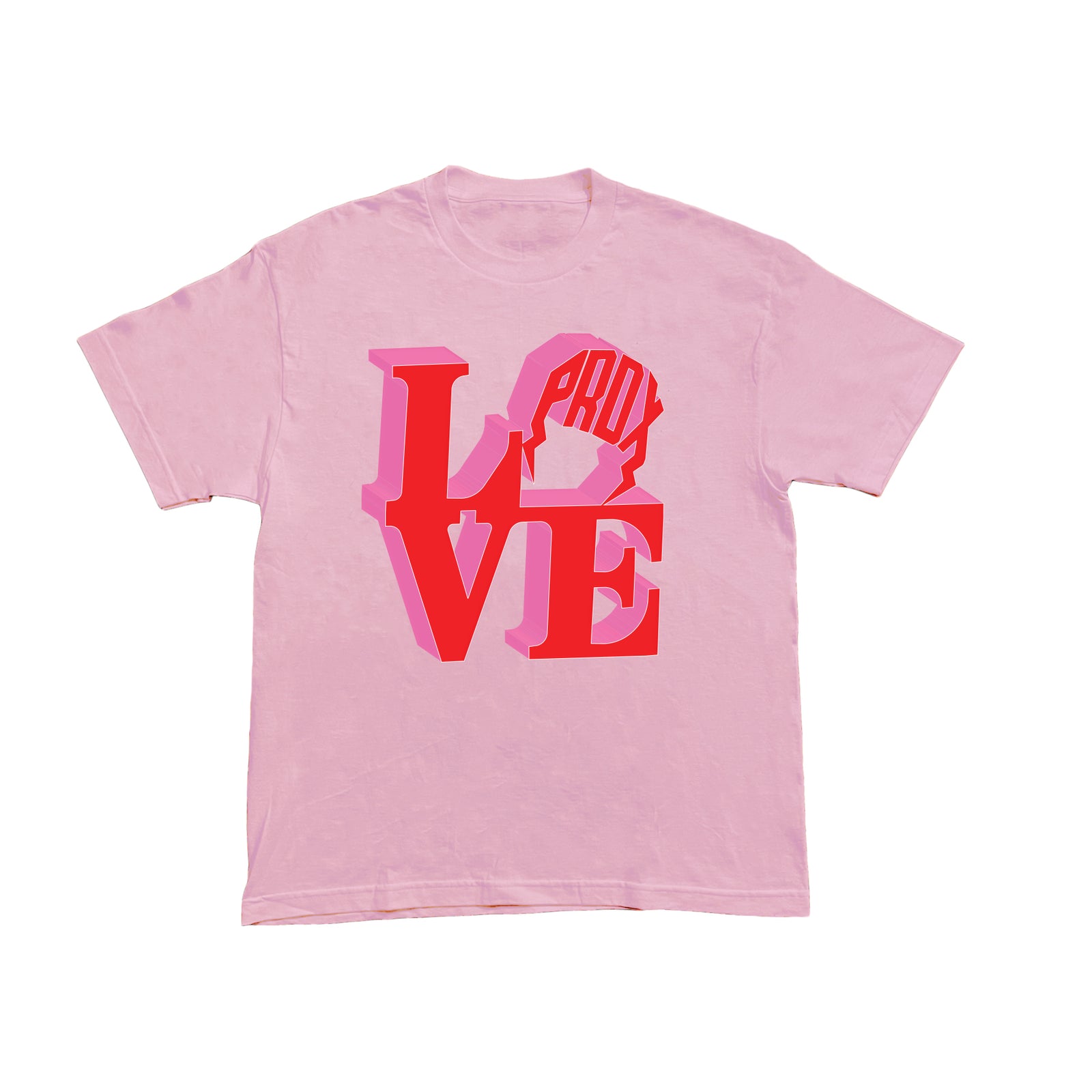 "PRDX LOVE SIGN" LIGHTNING ARC LOGO TEE (PINK)