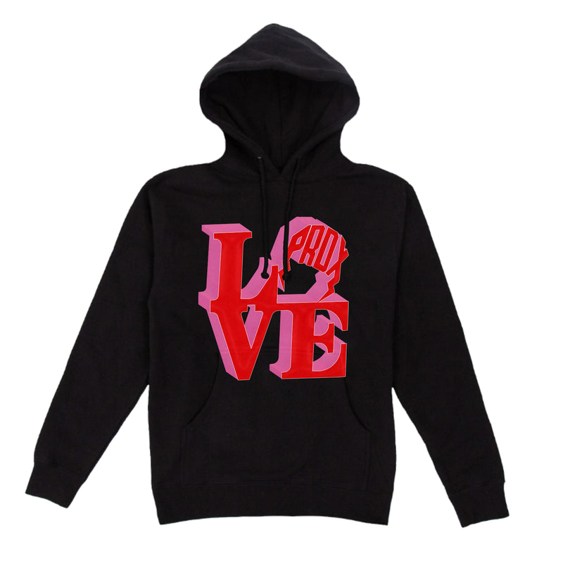 "PRDX LOVE SIGN" LIGHTNING ARC LOGO HOODIE (BLACK)