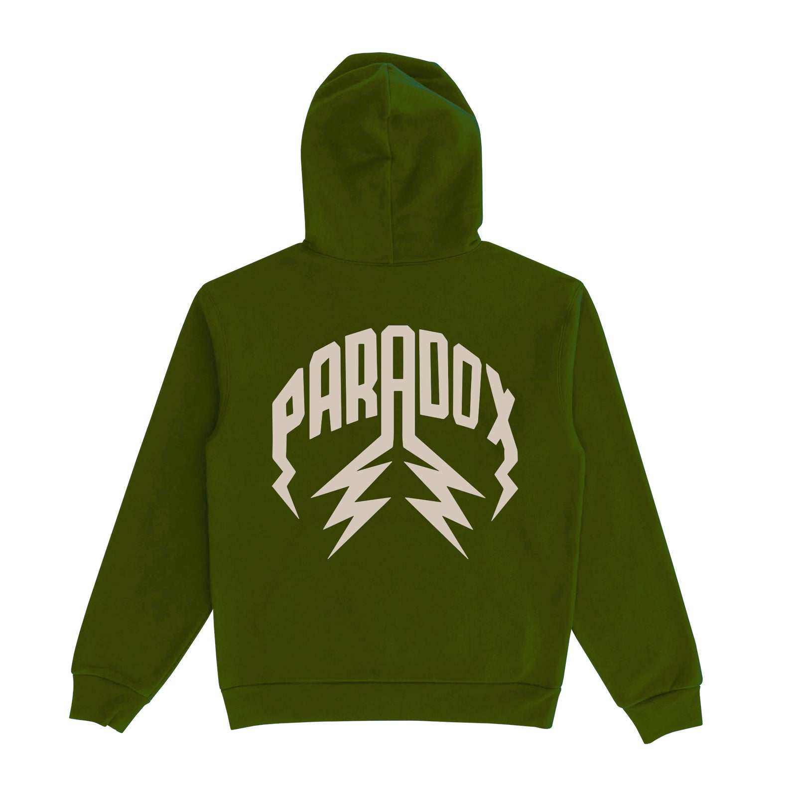 "NEUTRAL TONE" LIGHTNING ARC LOGO PULL-OVER HOODIE (OLIVE)