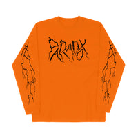 "Lightning Strike" Long Sleeve Tee (Orange/Black)