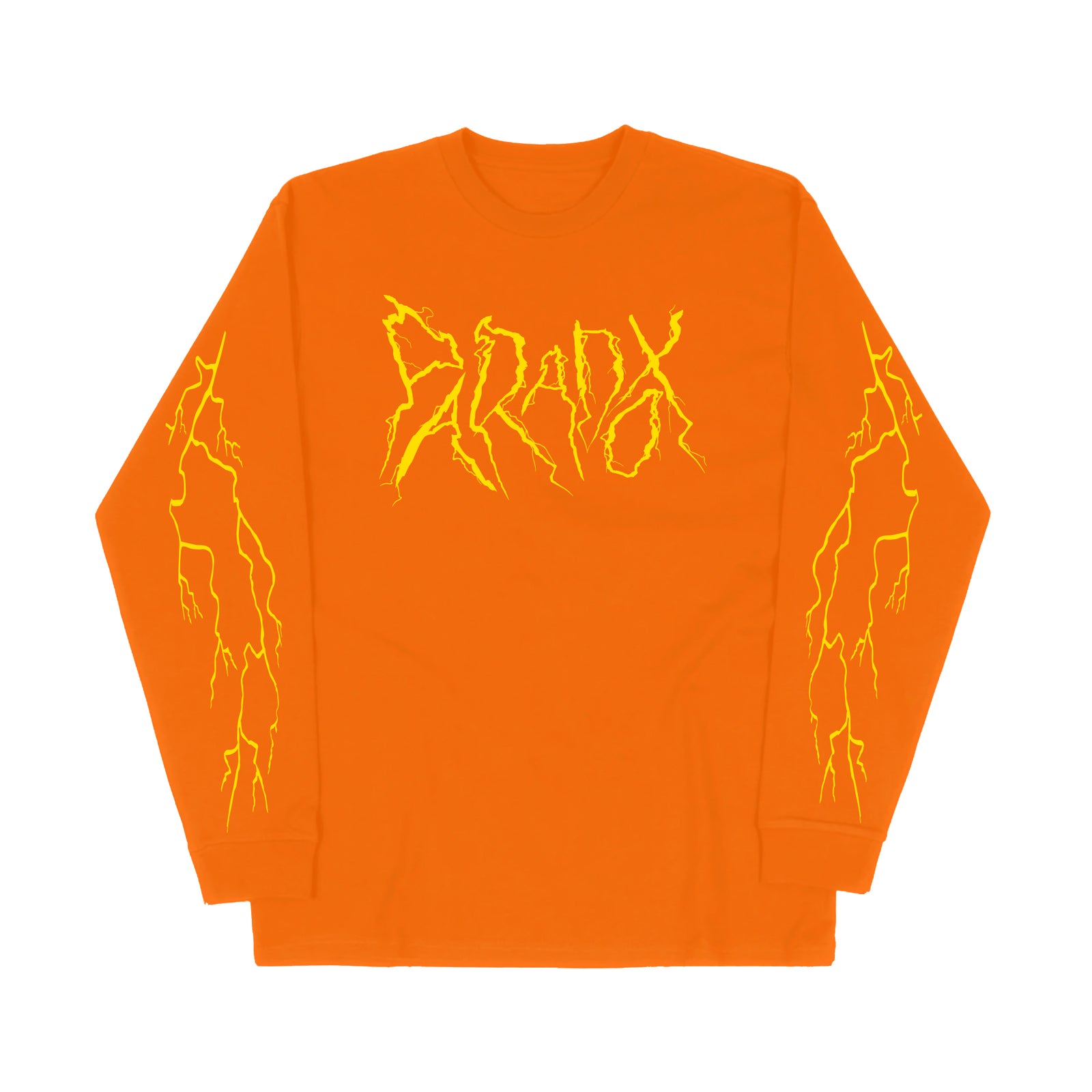 "Lightning Strike" Long Sleeve Tee (Orange/Safety Yellow)