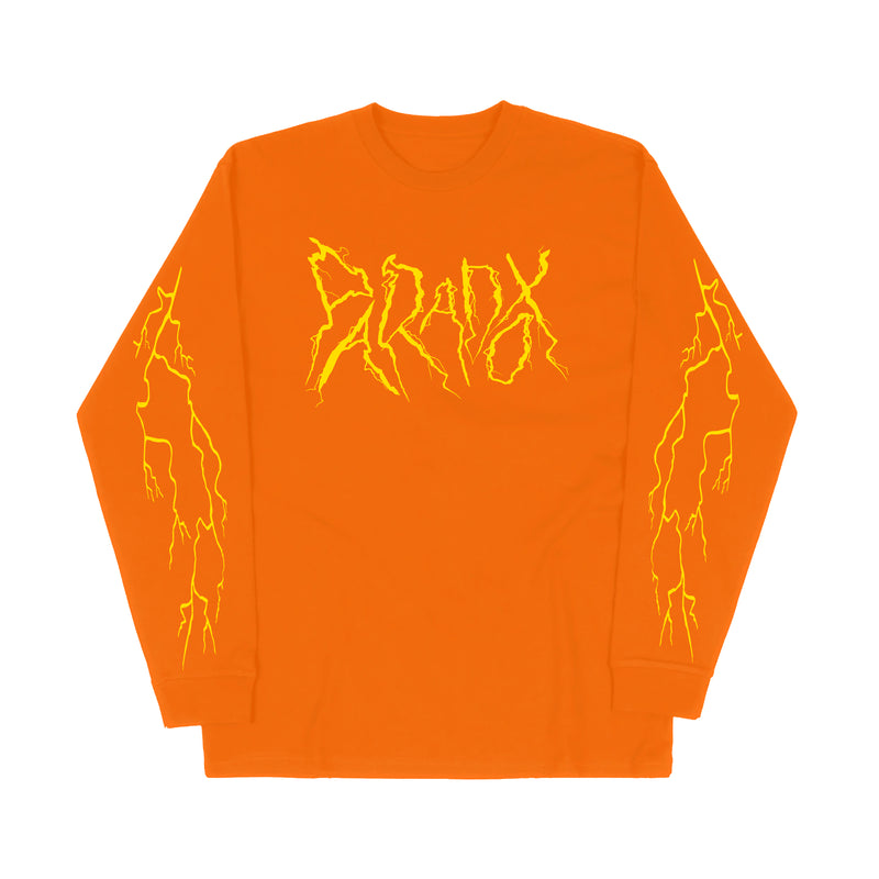 "Lightning Strike" Long Sleeve Tee (Orange/Safety Yellow)