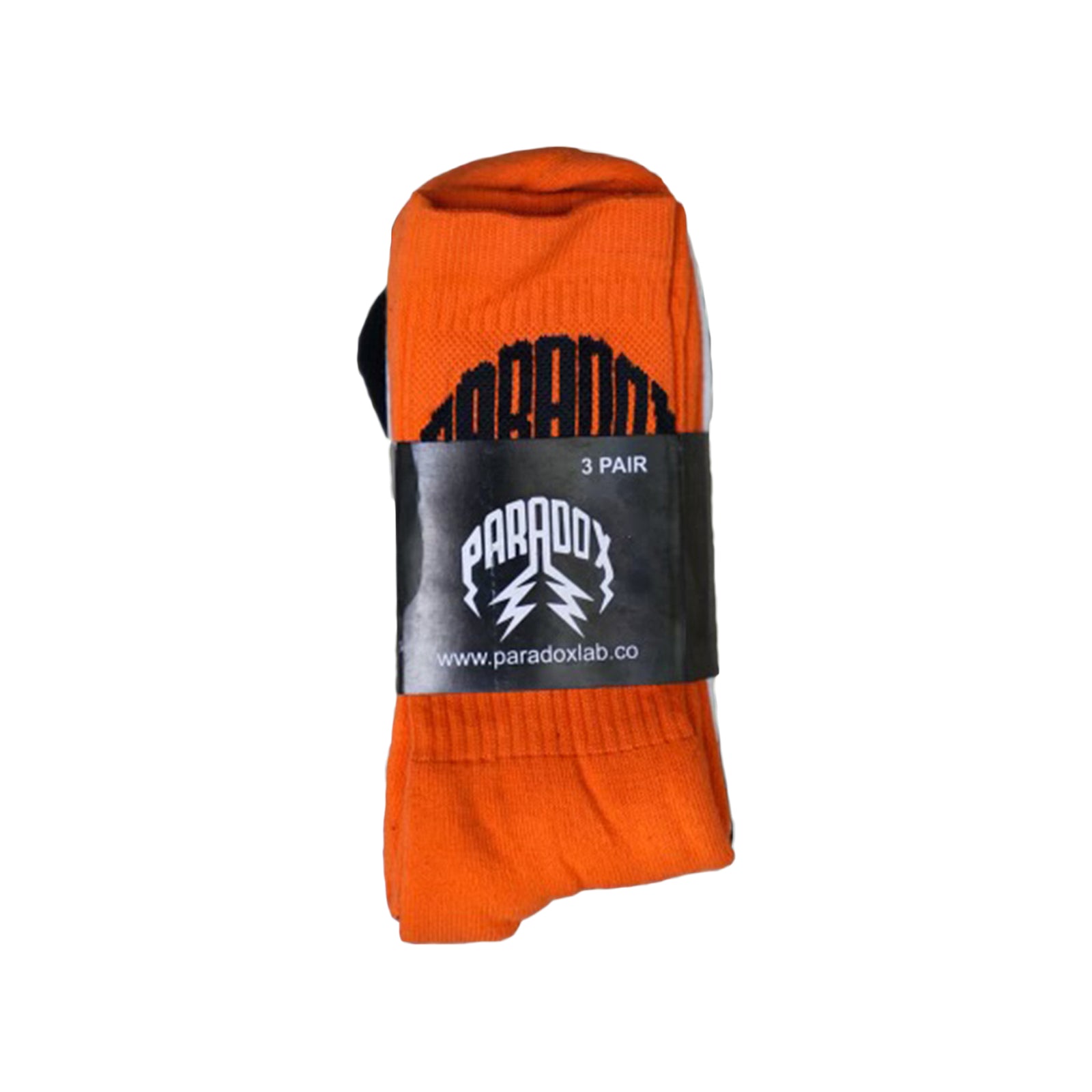 Crew Socks Lightning Arc Logo (3 Pack) - Orange