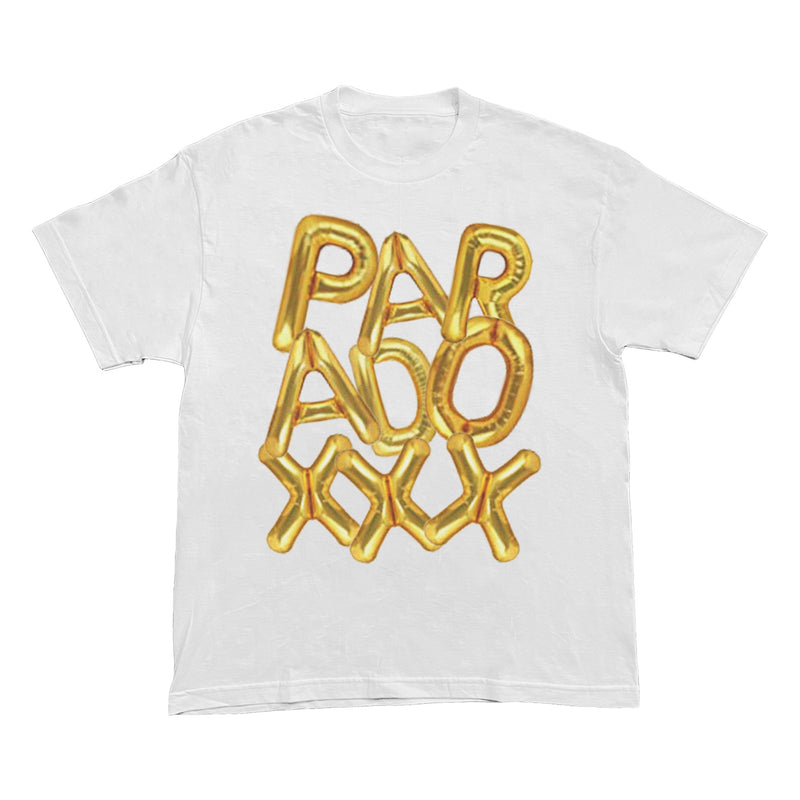"BALLOON" 5 YEAR ANNIVERSARY TEE (WHITE/GOLD)