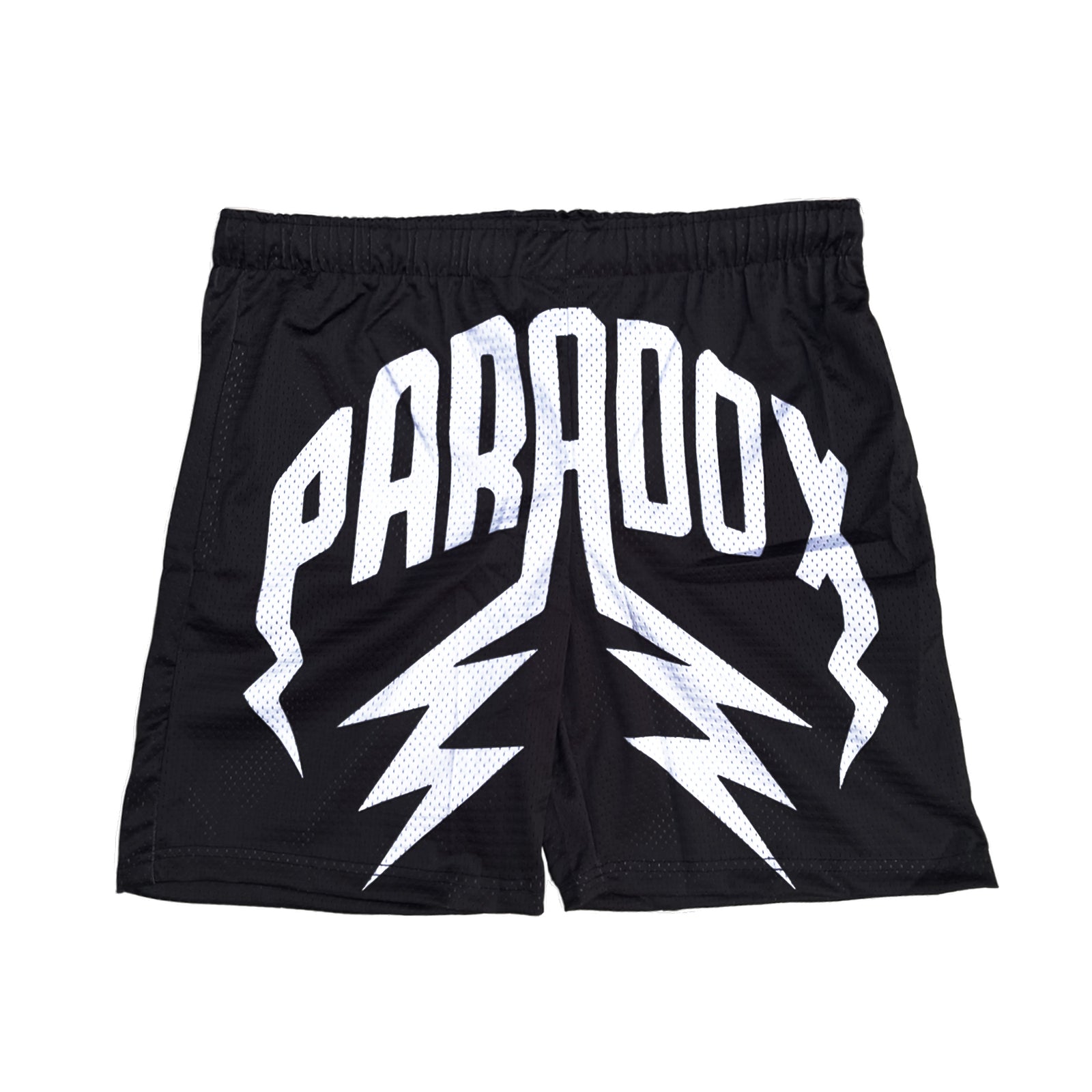 Lightning Arc Logo Mesh Shorts (Black) – Paradox Lab