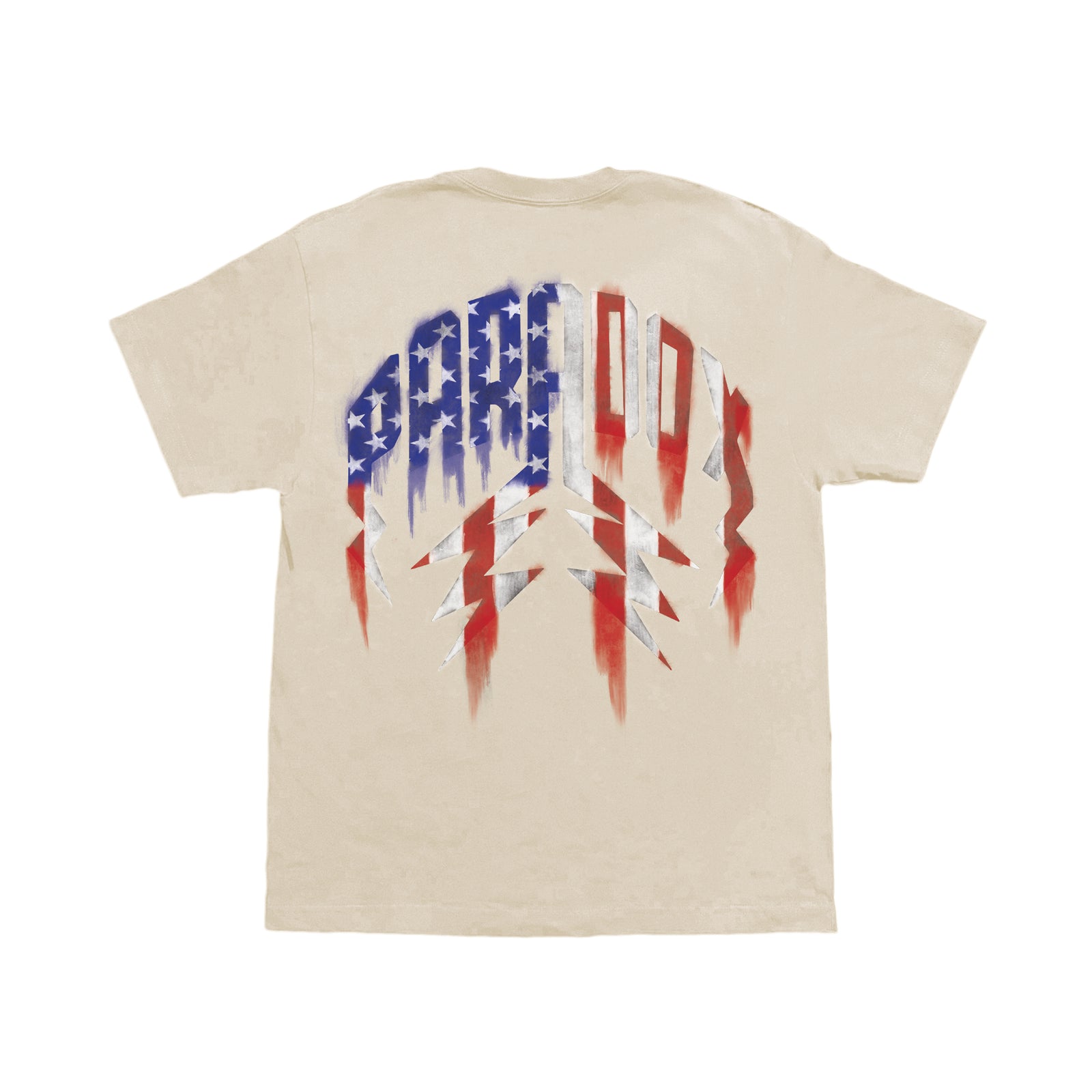 "U.S.A. FOR PARADOX!" LIGHTNING ARC LOGO TEE (CREAM)