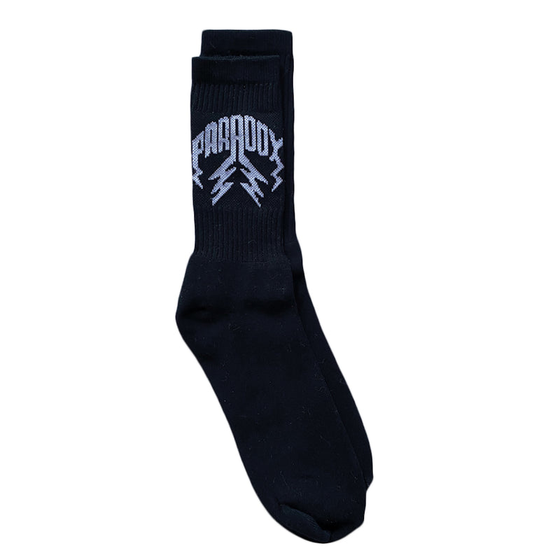 Crew Socks Lightning Arc Logo (2 Pack) - Black/White