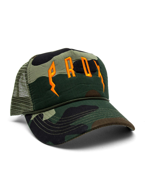 PRDX Trucker Hat (Camo/Olive/Orange)