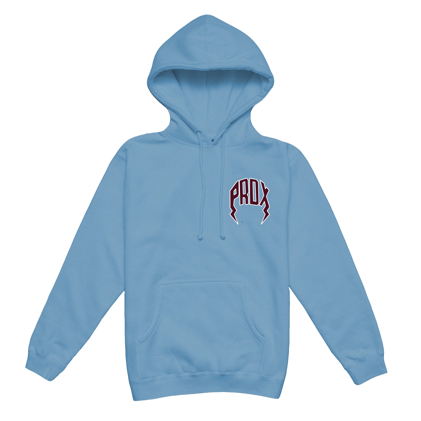 "PHILLIES '80" LIGHTNING ARC LOGO PULL-OVER HOODIE (POWDER BLUE)