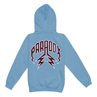 "PHILLIES '80" LIGHTNING ARC LOGO PULL-OVER HOODIE (POWDER BLUE)