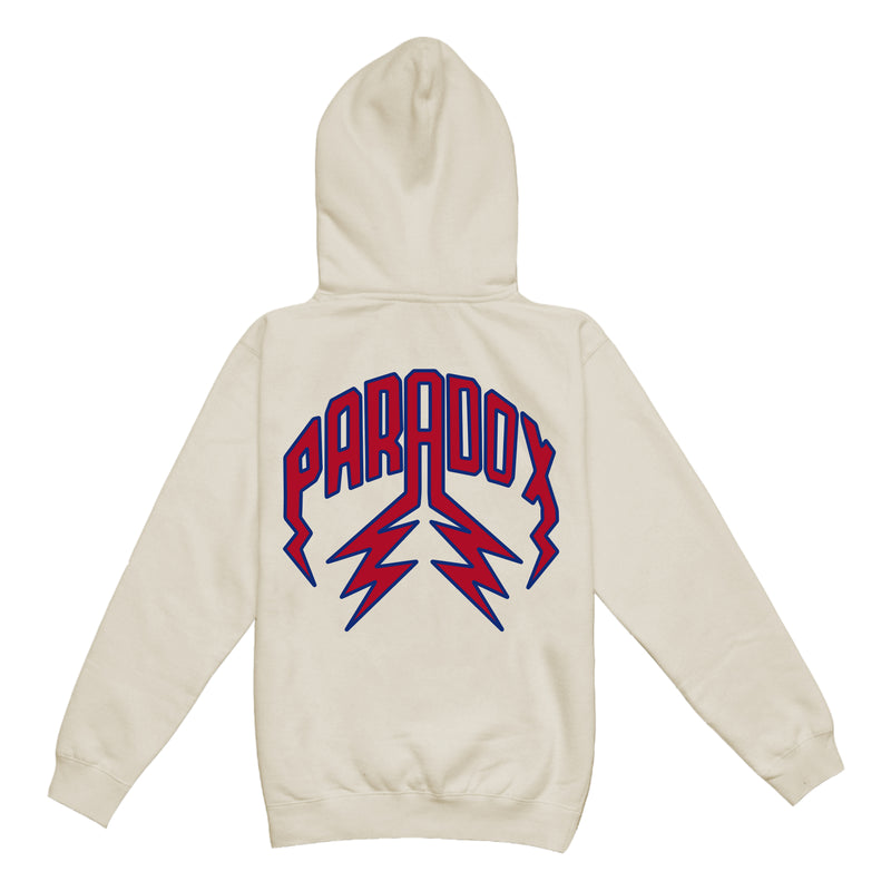 "PHILLIES '08" LIGHTNING ARC LOGO PULL-OVER HOODIE (CREAM)