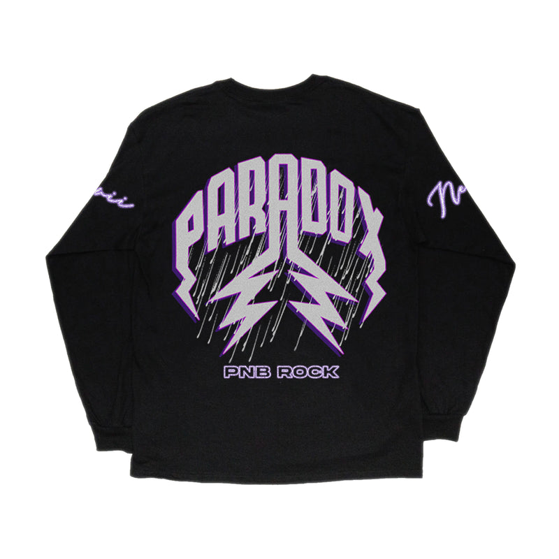 PNB ROCK '2GYTTR' x PARADOX LONG SLEEVE TEE (BLACK)