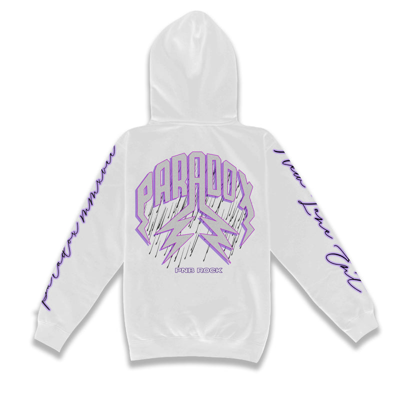 PNB ROCK '2GYTTR' x PARADOX HOODIE (WHITE)