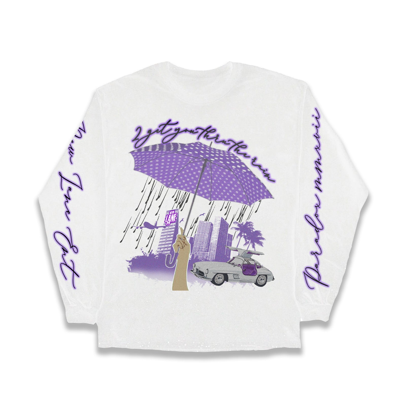 PNB ROCK '2GYTTR' x PARADOX LONG SLEEVE TEE (WHITE)