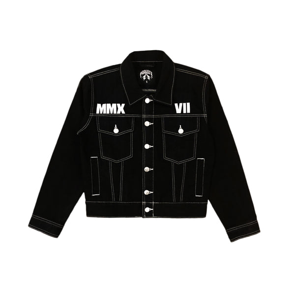 DENIM JACKET LIGHTNING ARC LOGO (BLACK)