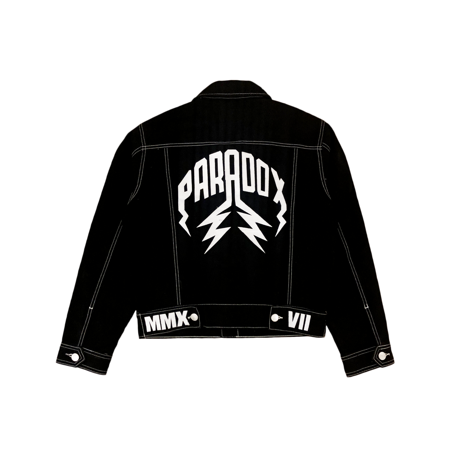 DENIM JACKET LIGHTNING ARC LOGO (BLACK)