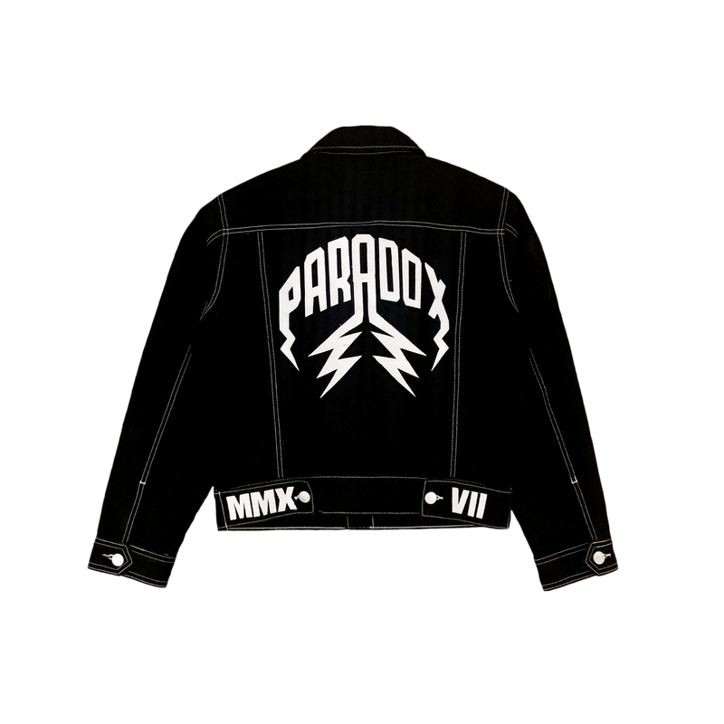 DENIM JACKET LIGHTNING ARC LOGO (BLACK)